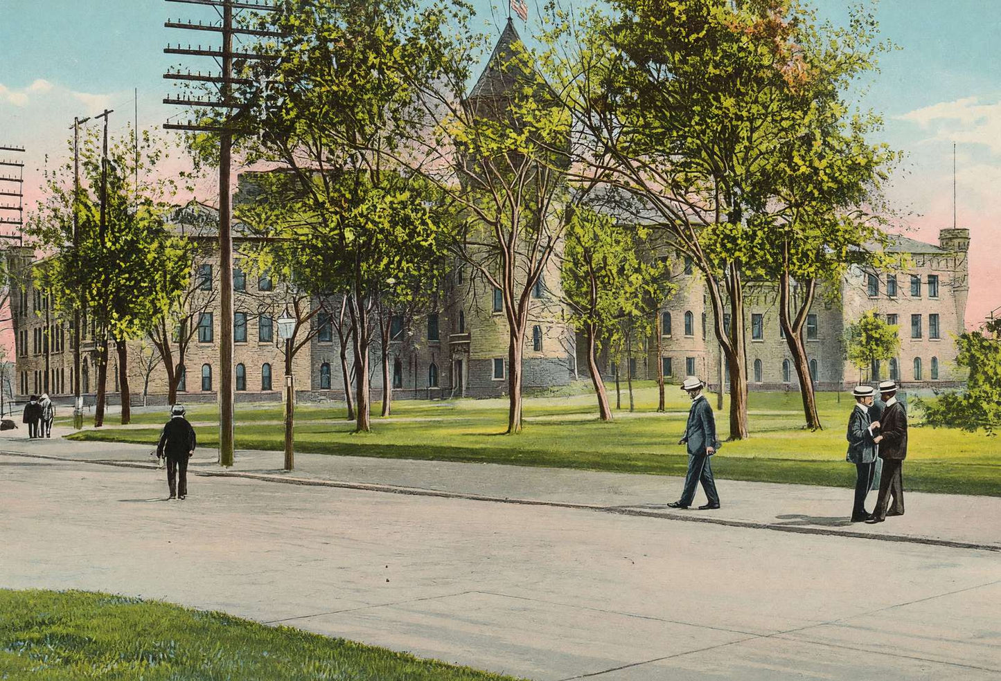 University of Minnesota Armory in 1906 Vintage Print (7 Sizes) - Restored