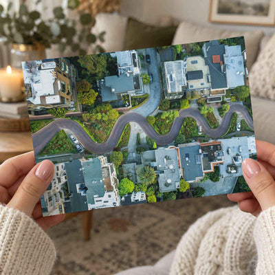 Lombard Street in San Francisco, from Above California Photo Print (7 Sizes)