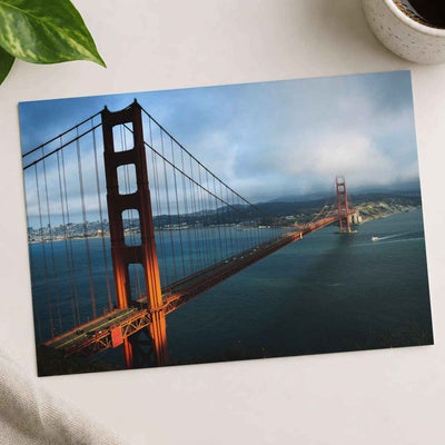 A View of the Golden Gate Bridge from the Top of a Hill Photo Print (7 Sizes)