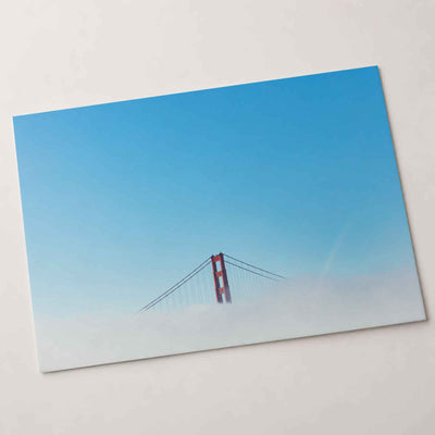 The Golden Gate Bridge is Surrounded by Fog San Francisco Photo Print (7 Sizes)