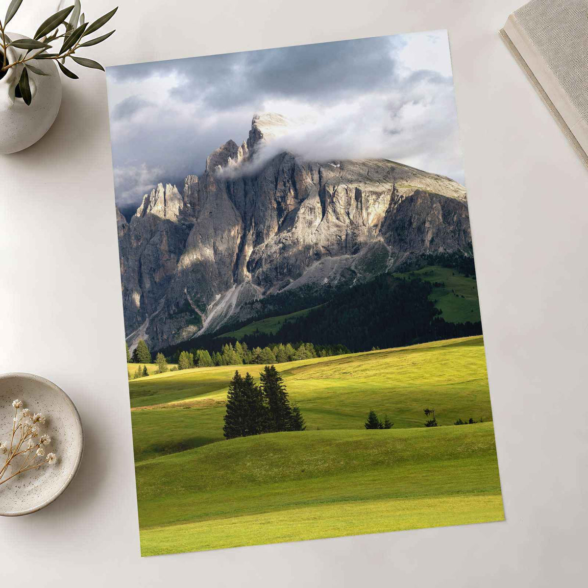 Cloudy Rocky Mountains Photography Print (7 Sizes) - Crisp Detail