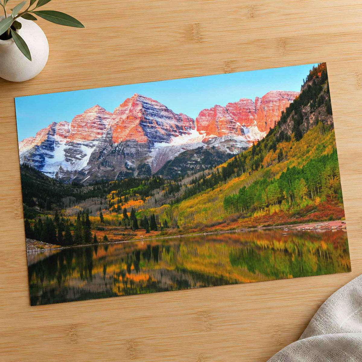 Maroon Bells in White River National Forest Aspen Colorado Photo Print (7 Sizes)