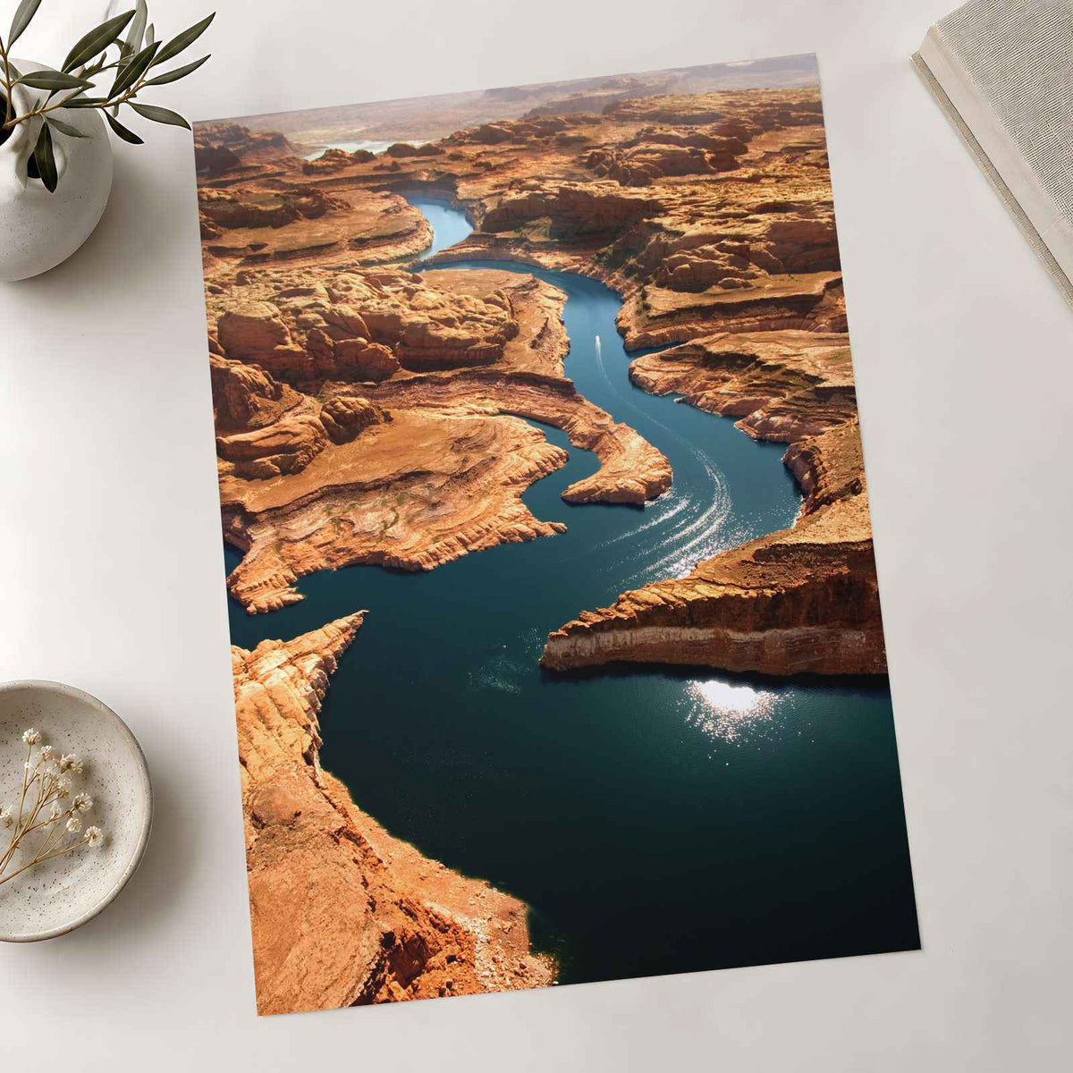 River Running Through a Canyon Photographic Art Print (7 Sizes) - High Quality