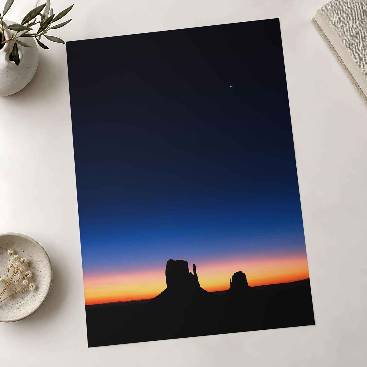 Monument Valley Sunset Arizona Photo Wall Print (7 Sizes) - Ready to Frame