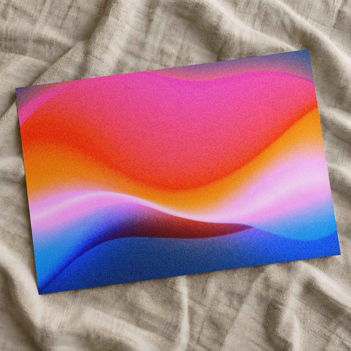 Colorful, Wavy Shapes Matte Art Print (7 Sizes) - Frameable
