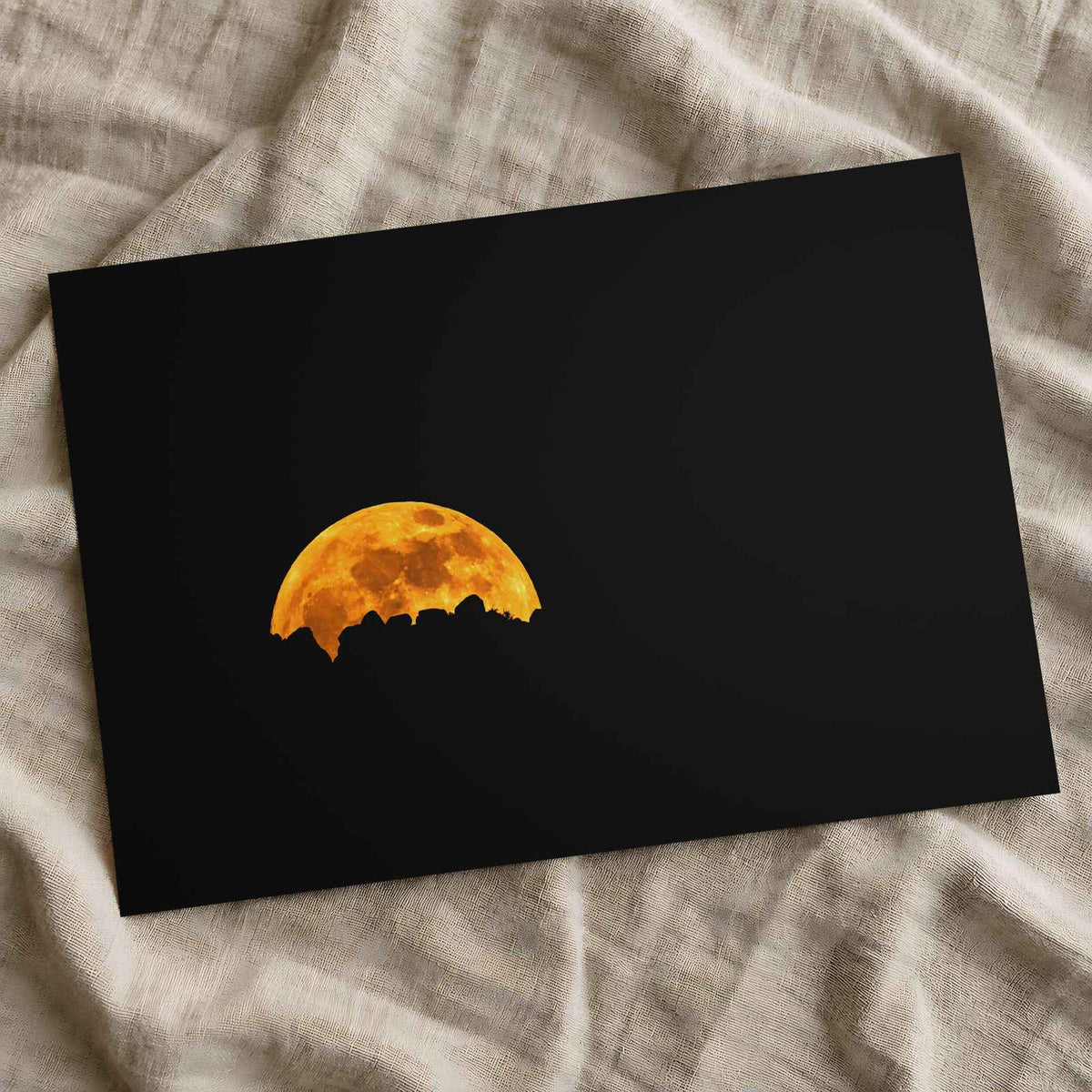 Full Moon Seen in Dark Sky Photo Wall Print (7 Sizes) - Ready to Frame