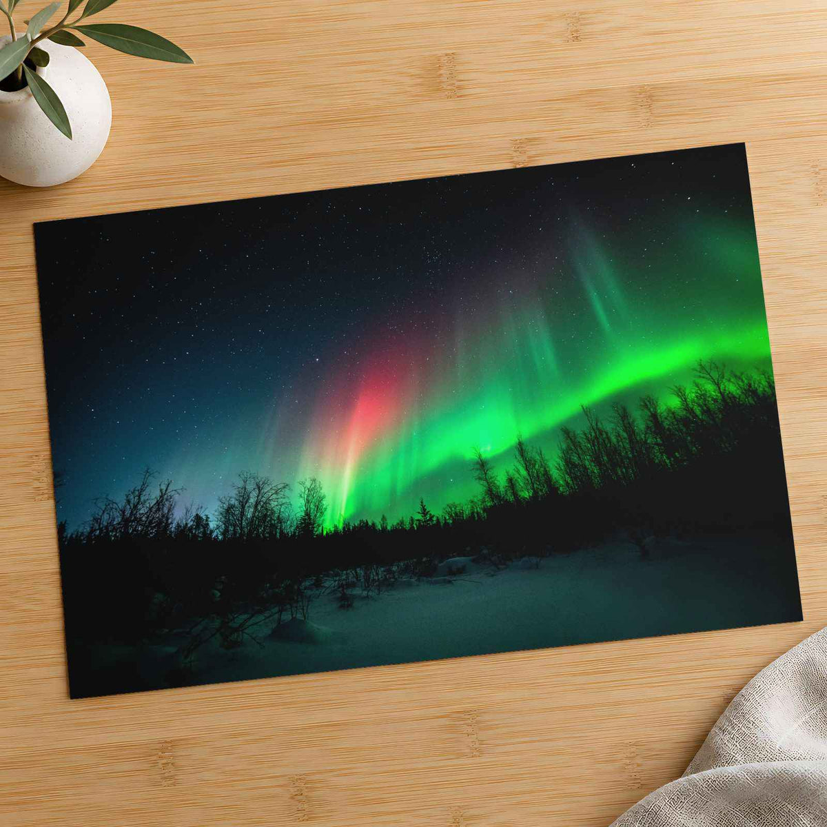 Aurora Borealis in Yellowknife, Canada Alberta Photographic Art Print (7 Sizes)