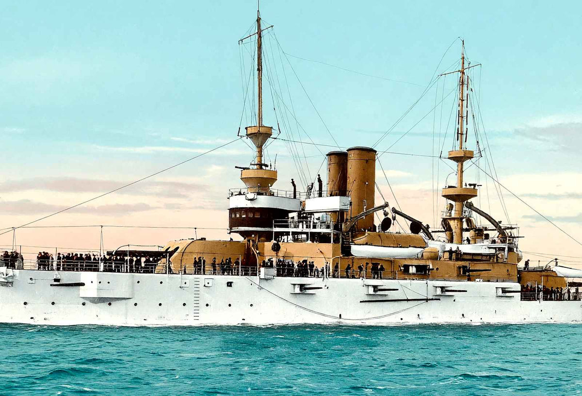Battleship Alabama in 1907 Vintage Print (7 Sizes) - Acid Free