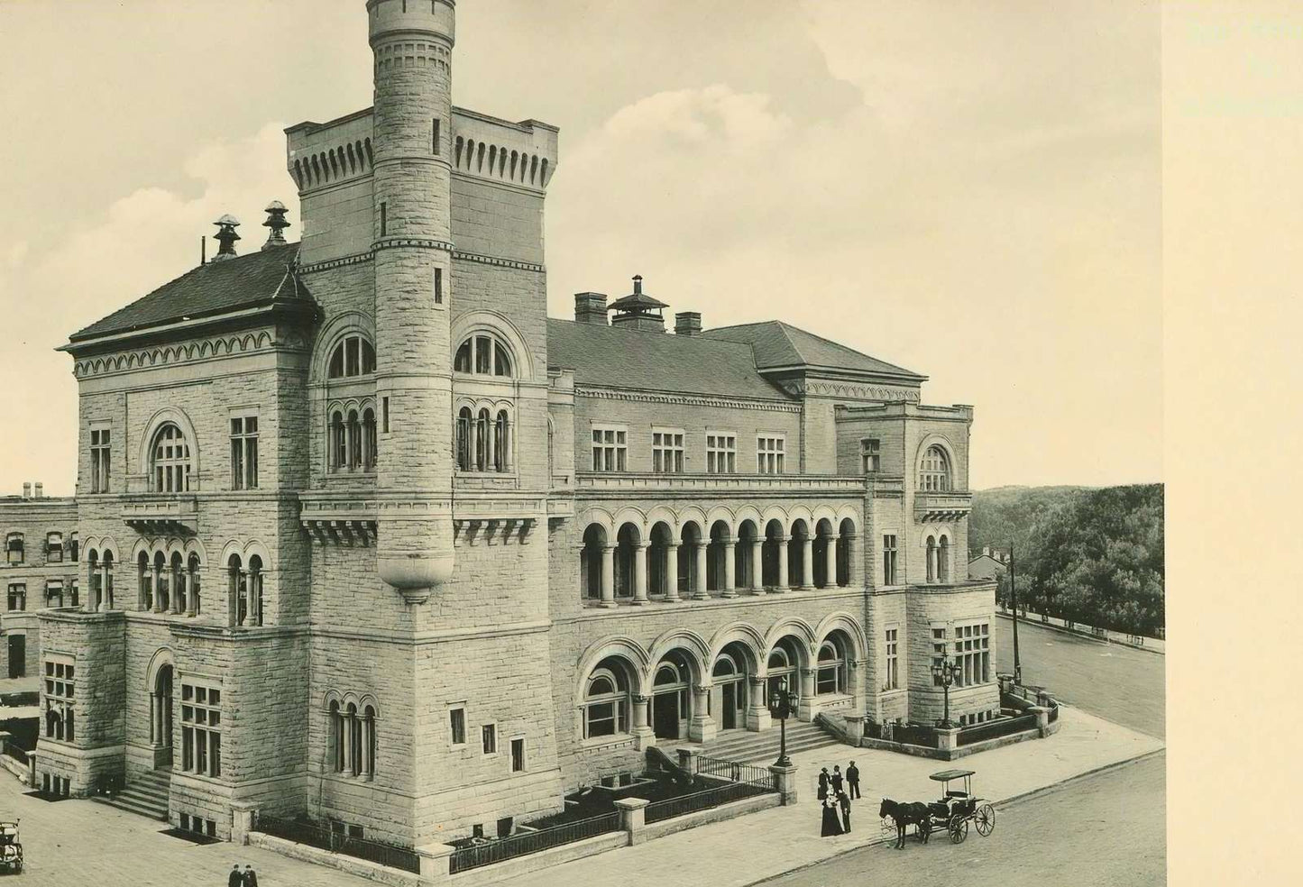 US Post Office San Antonio in 1906 Vintage Print (7 Sizes) - Premium Print