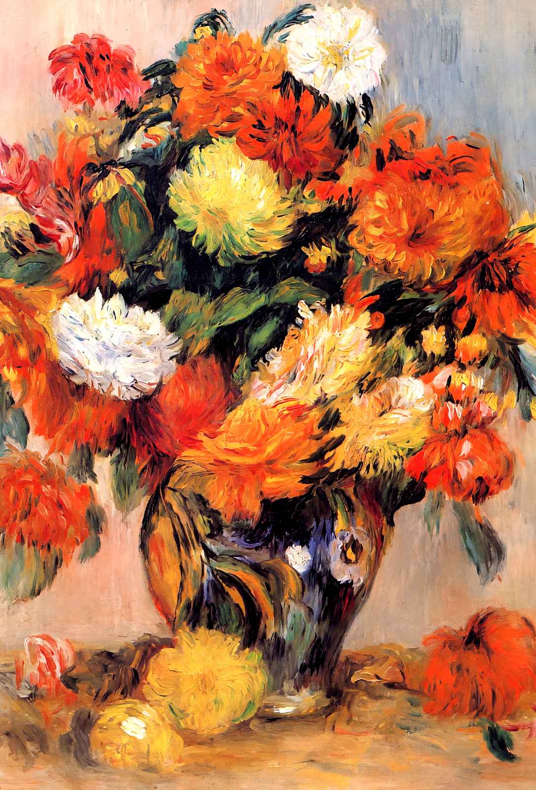 Vase of Flowers Art Print 1884 Painting by Pierre-Auguste Renoir (6 Sizes)