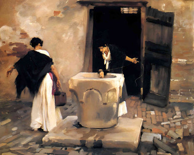 Venetian Water Carriers 1882 Painting by John Singer Sargent 8x10" Art Print