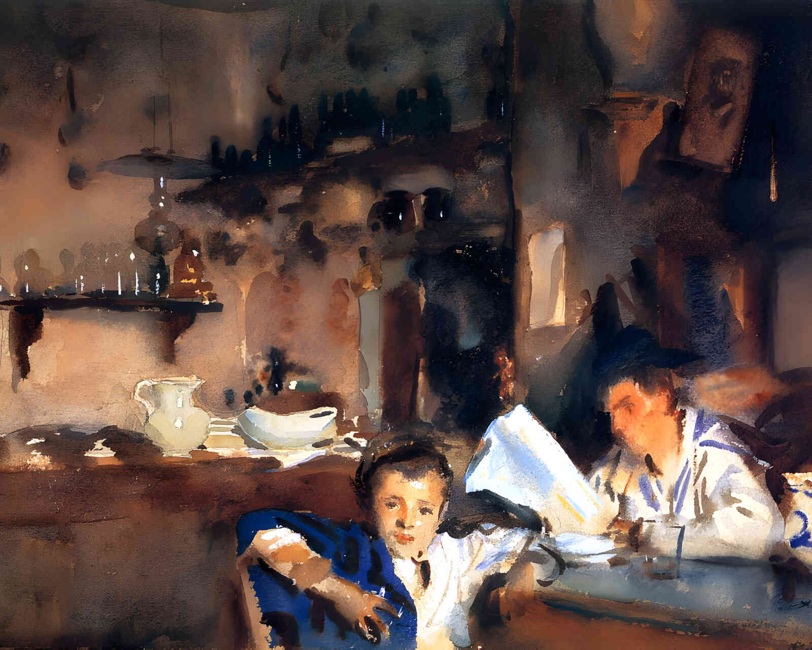 Venetian Interior 1903 Painting by John Singer Sargent 8x10" Art Print