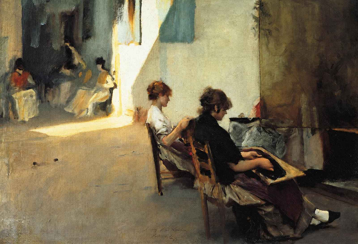 Venetian Bead Stringers 1882 by John Singer Sargent Fine Art Print (6 Sizes)