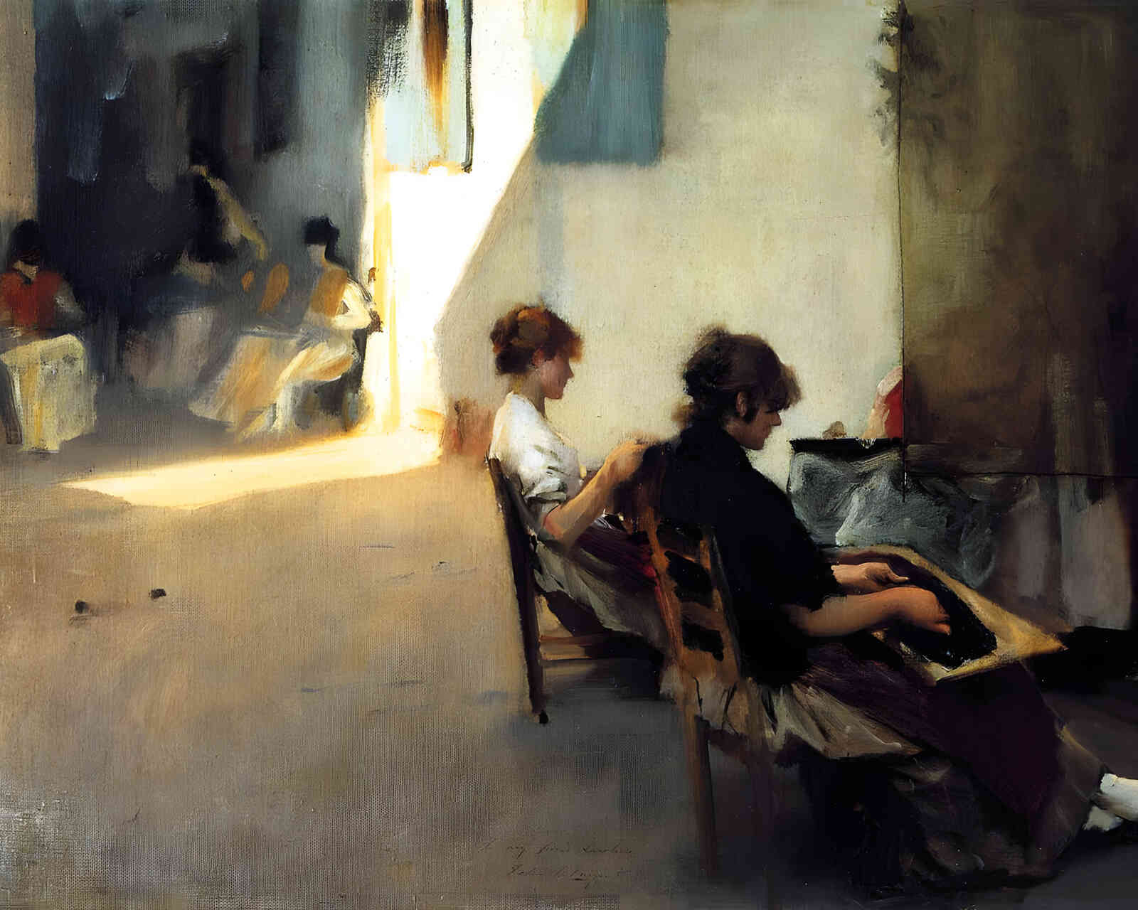 Venetian Bead Stringers 1882 Painting by John Singer Sargent 8x10" Art Print