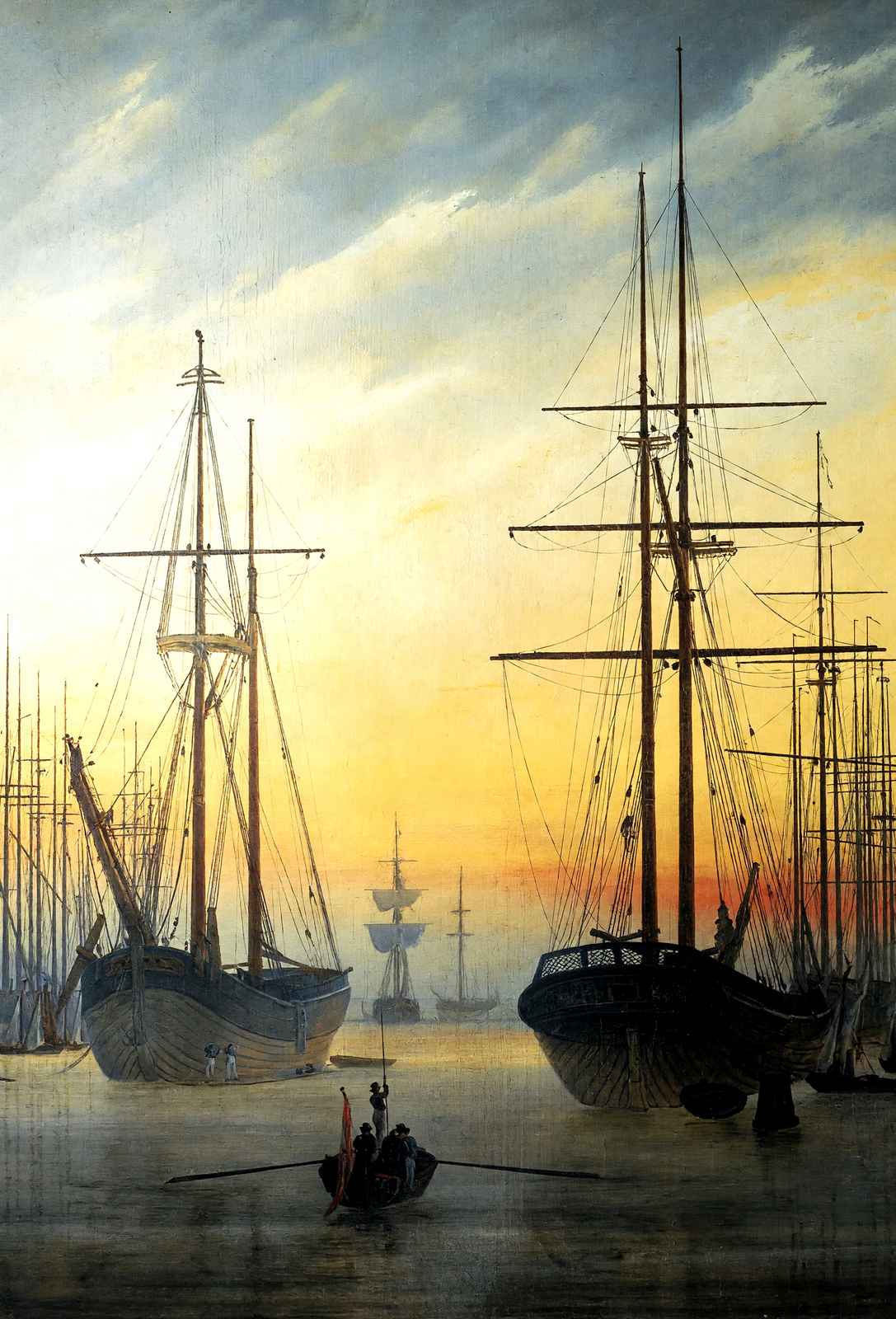 View of a Harbour Art Print 1814 Painting by Caspar David Friedrich (6 Sizes)