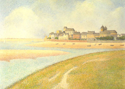 View of Le Crotoy, from Upstream Art Print 1889 by Georges Seurat (6 Sizes)
