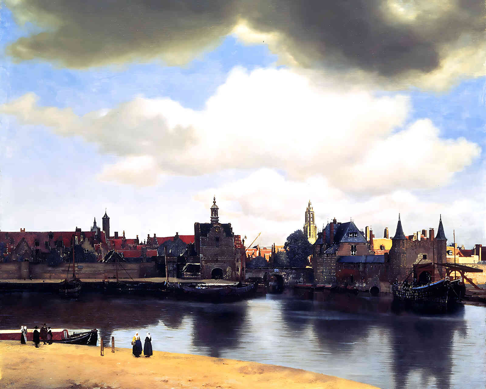 View of Delft Painting by Johannes Vermeer 8x10" Art Print (Archival Paper)