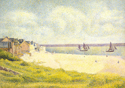 View of Crotoy, the Valley 1889 Painting by Georges Seurat Art Print (6 Sizes)