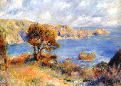 View at Guernsey 1883 Painting by Pierre-Auguste Renoir Art Print (6 Sizes)