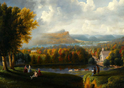 View of the Hudson River Art Print Painting by Robert Havell (6 Sizes)