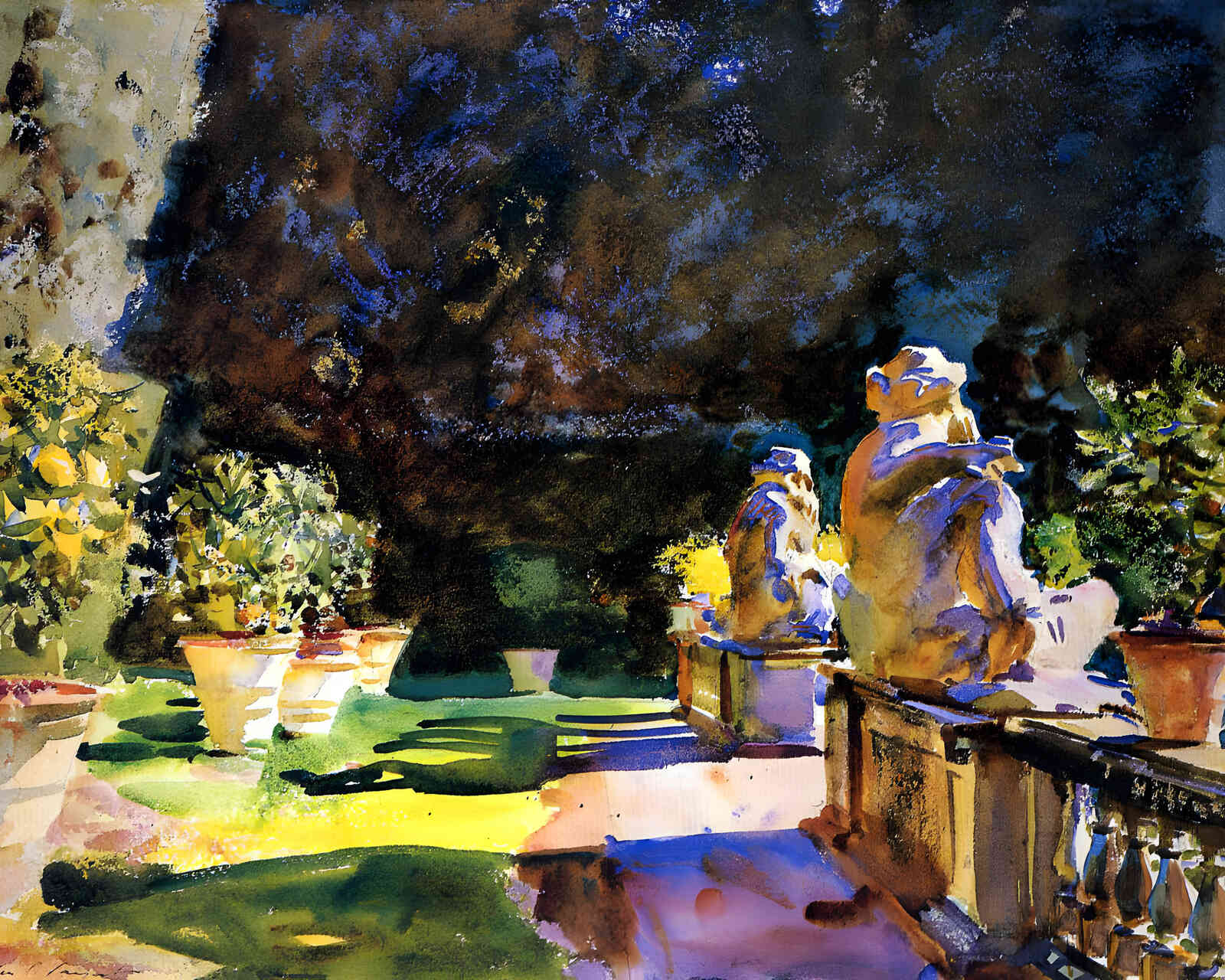 Villa Di Marlia Lucca 1910 Painting by John Singer Sargent 8x10" Art Print