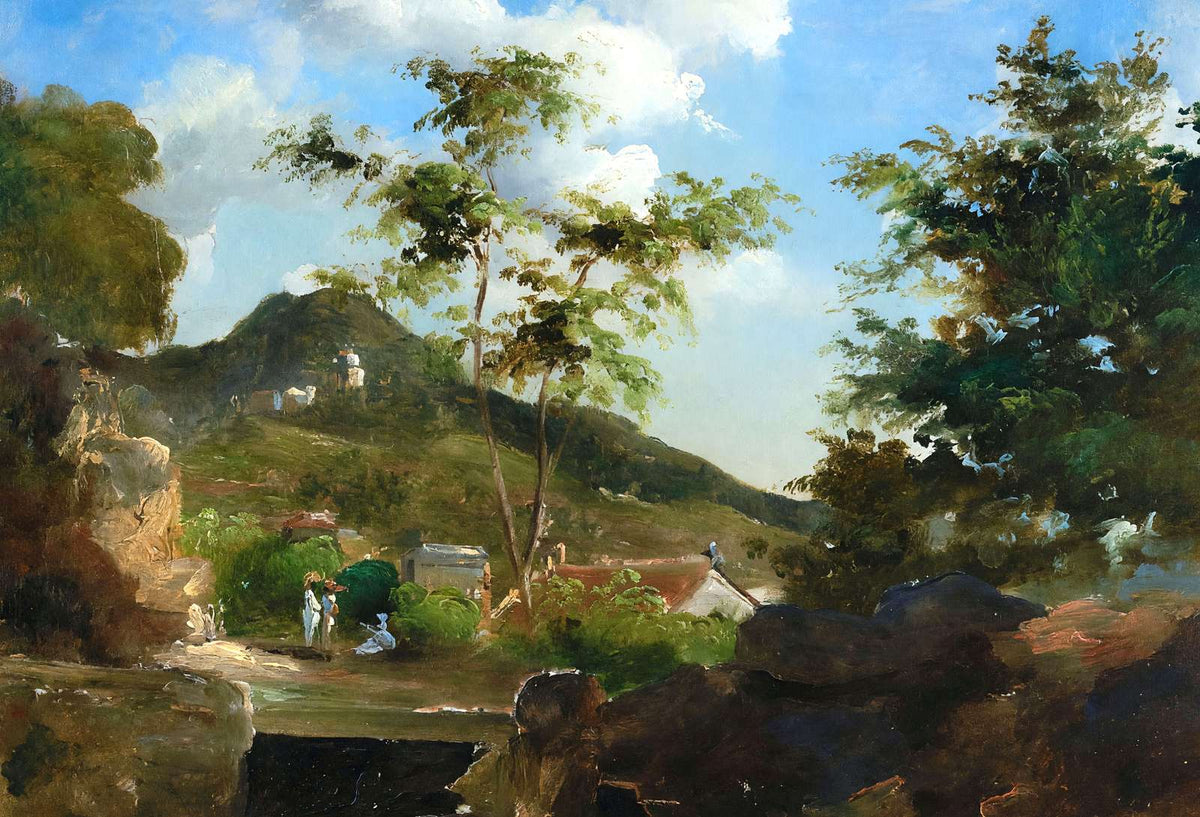 Village at the Foot of a Hill in Saint Thomas, Antilles 1855 Art Print (6 Sizes)