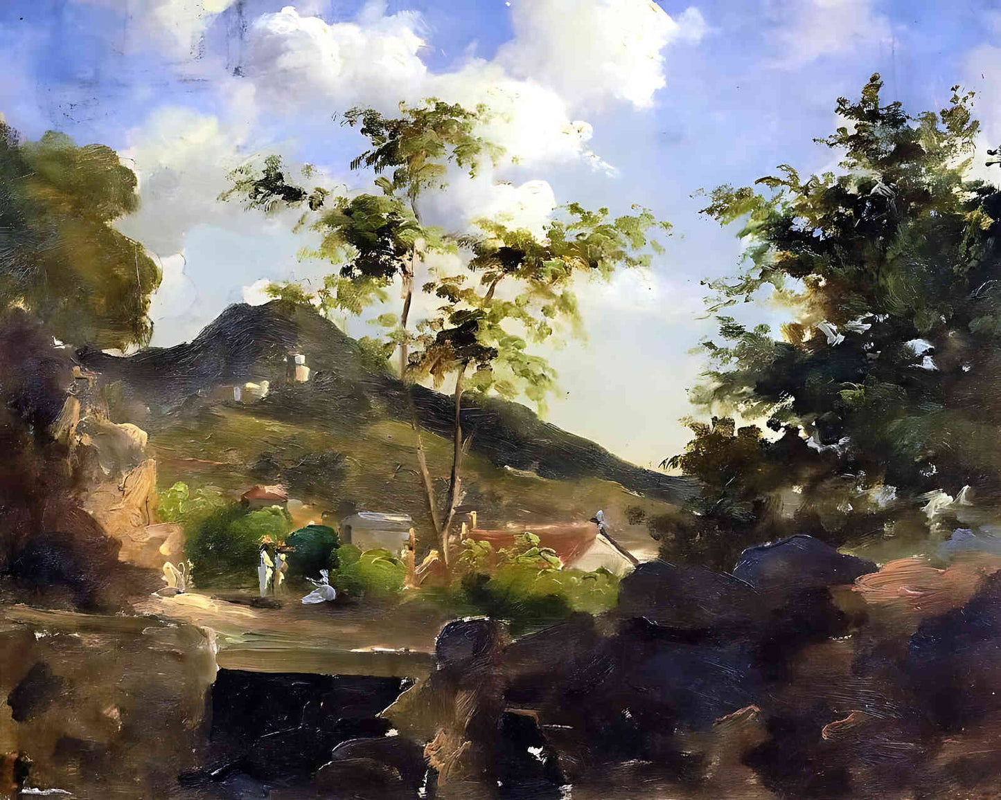 Village at the Foot of a Hill in Saint Thomas