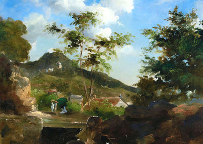Village at the Foot of a Hill in Saint Thomas, Antilles 1855 Art Print (6 Sizes)
