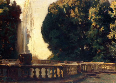 Villa Torlonia, Fountain 1907 by John Singer Sargent Fine Art Print (6 Sizes)