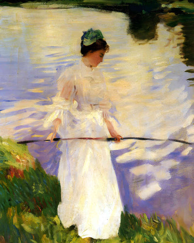 Violet Fishing 1889 Painting by John Singer Sargent 8x10" Art Print