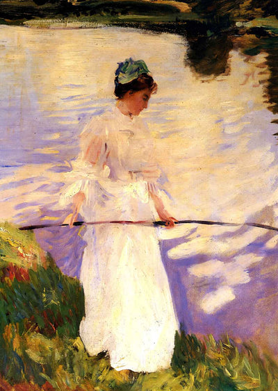 Violet Fishing Art Print 1889 Painting by John Singer Sargent (6 Sizes)