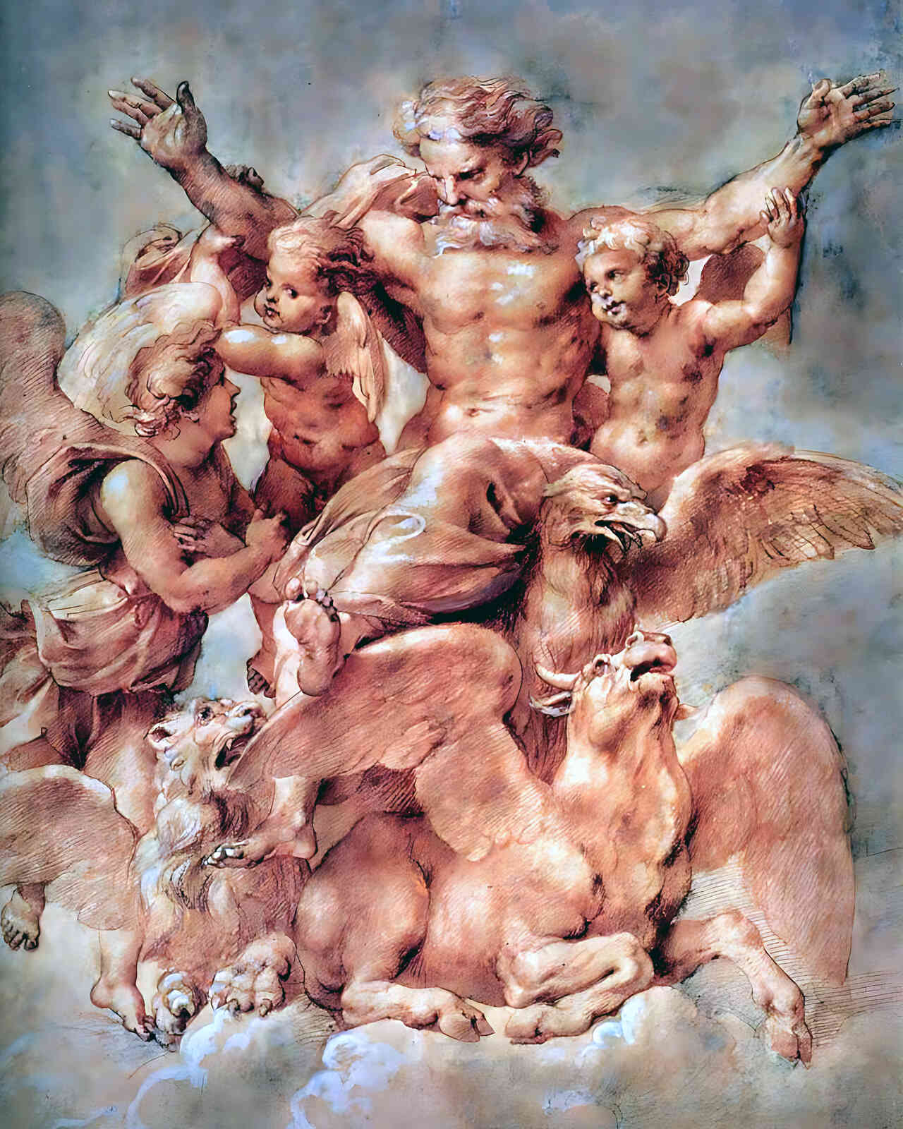 Vision of Ezekiel Painting by Peter Paul Rubens 8x10" Art Print (Premium Print)