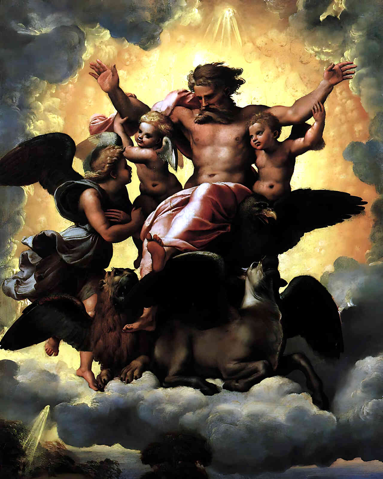 Vision of Ezekiel Painting by Raphael 8x10" Art Print - Acid Free