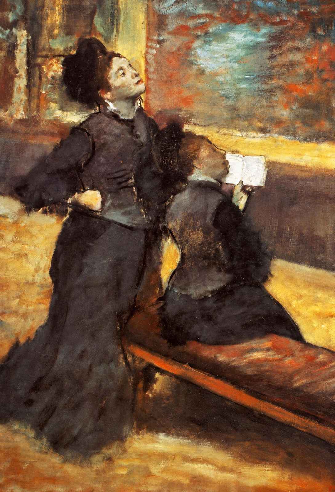 Visit to a Museum Art Print 1880 Painting by Edgar Degas (6 Sizes)