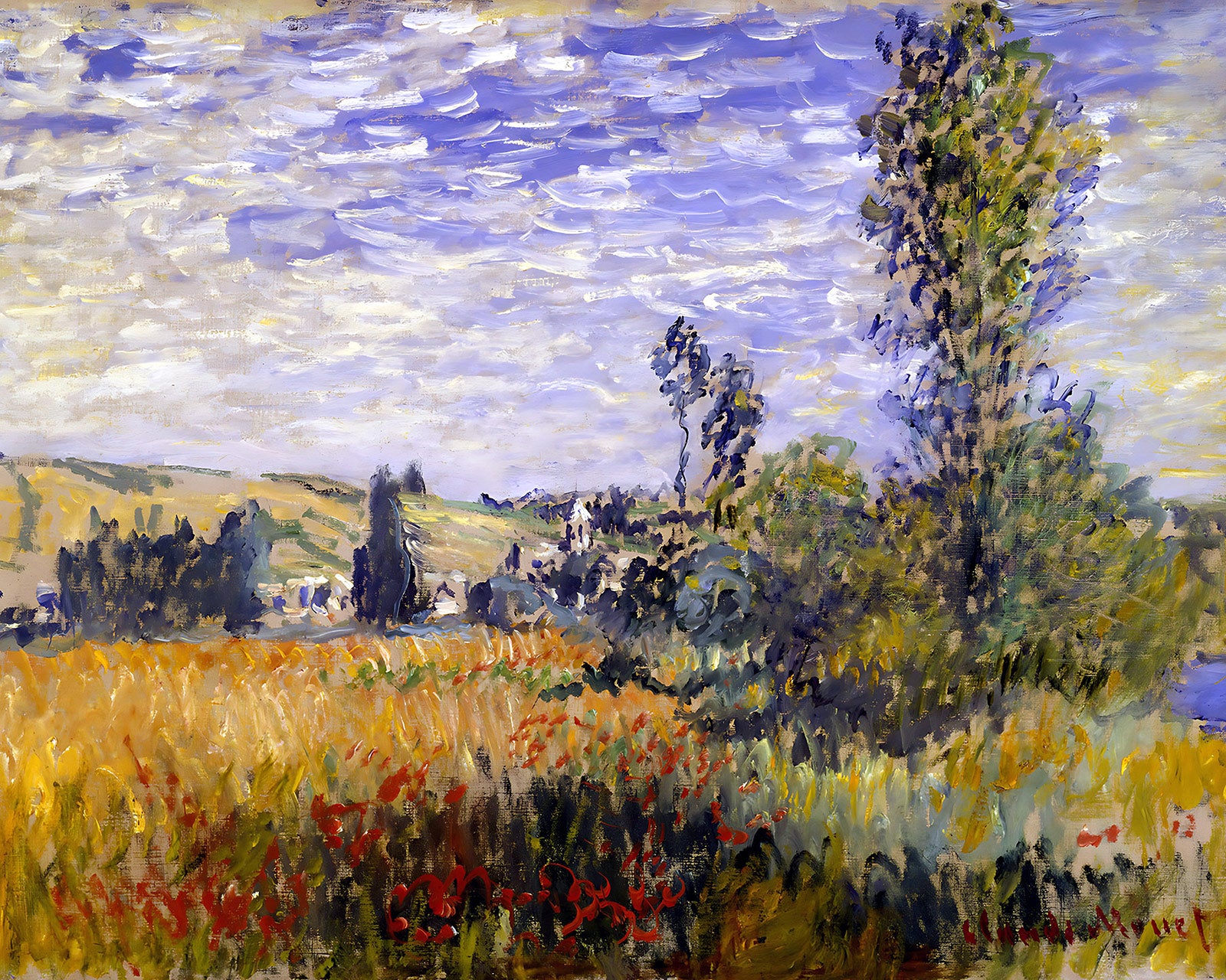 Vetheuil Painting by Claude Monet 8x10" Art Print