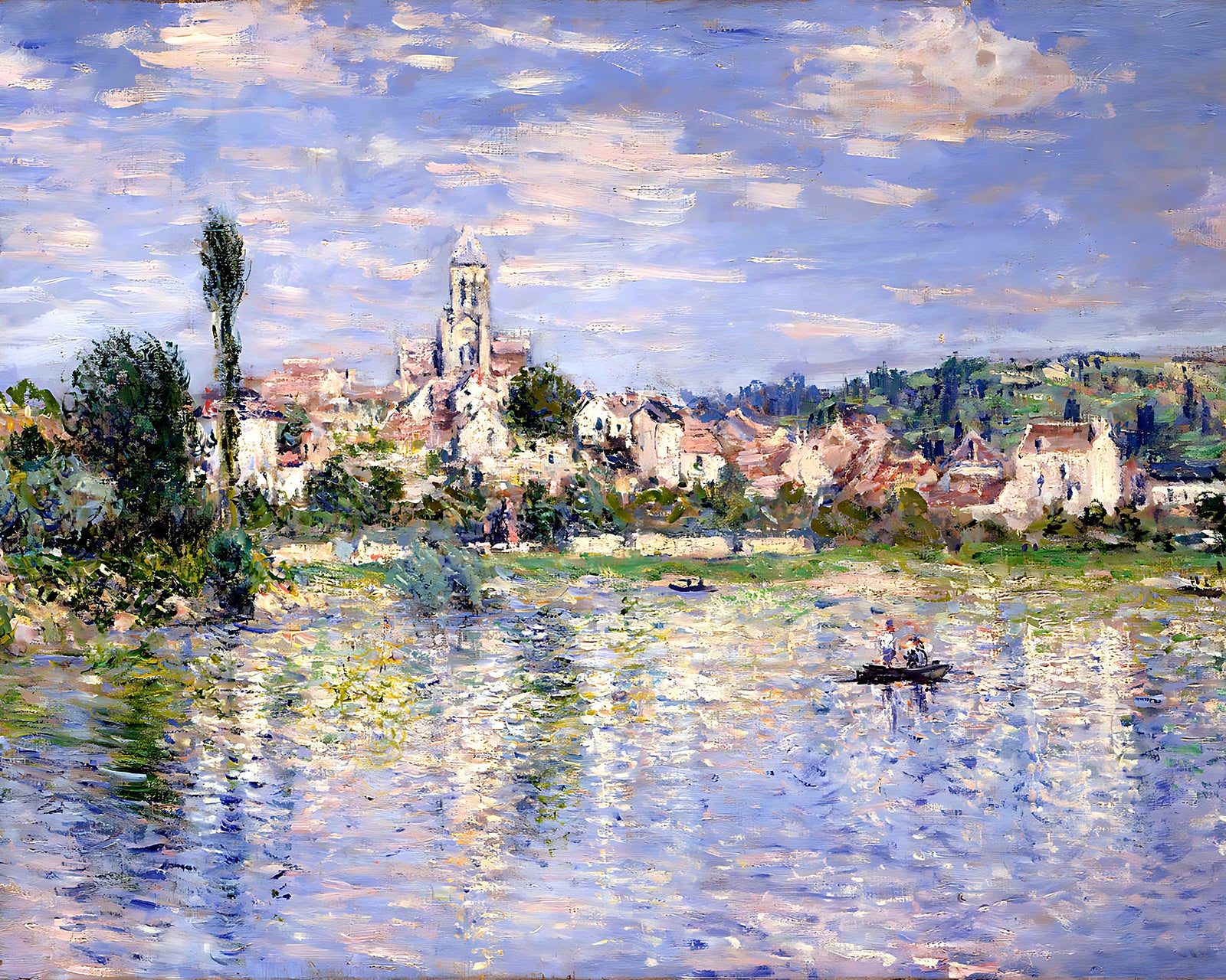 Vetheuil in Summer Painting by Claude Monet 8x10" Art Print