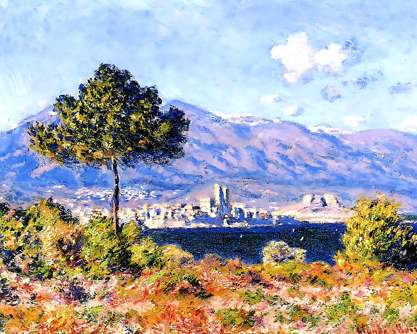 View of Antibes from the Plateau Notre-Dame Painting by Claude Monet 8x10" Art Print