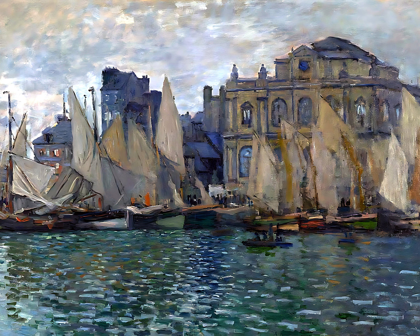 View of Le Havre Painting by Claude Monet 8x10" Art Print