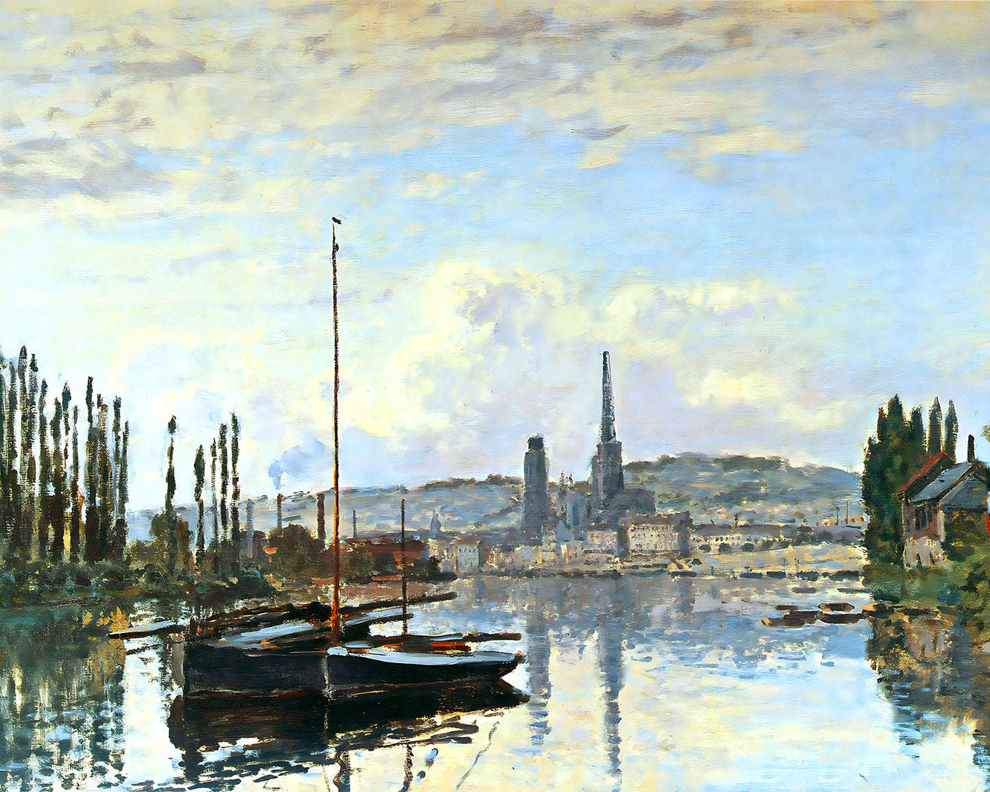View of Rouen Painting by Claude Monet 8x10" Art Print