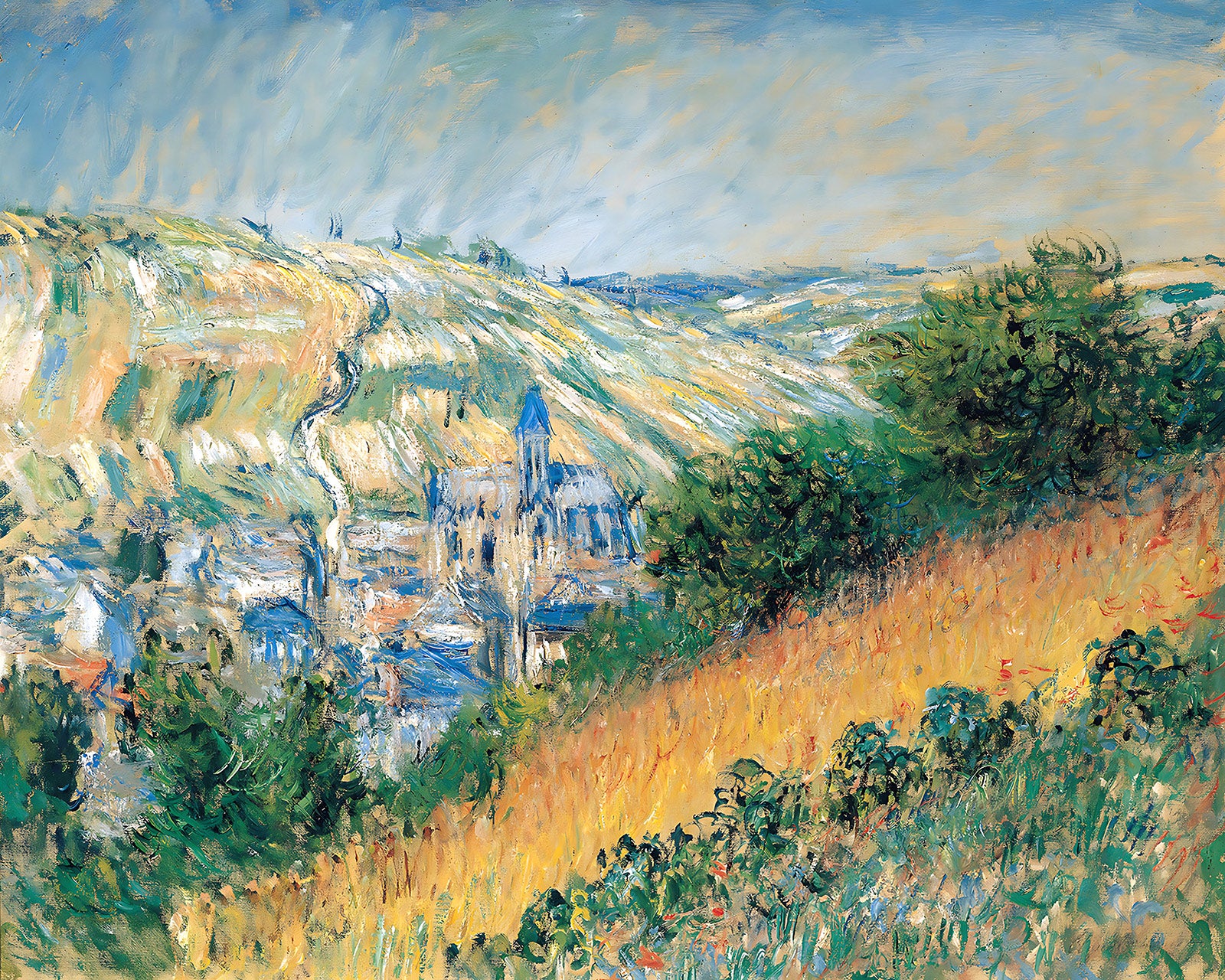 View over Vetheuil (1881) Painting by Claude Monet 8x10" Art Print