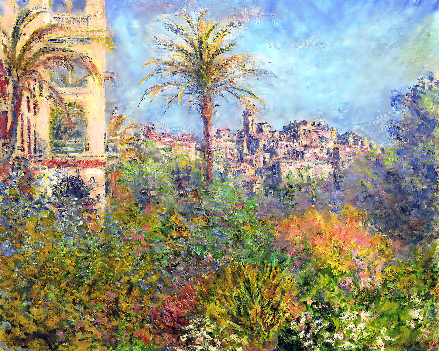 Villas at Bordighera Painting by Claude Monet 8x10" Art Print