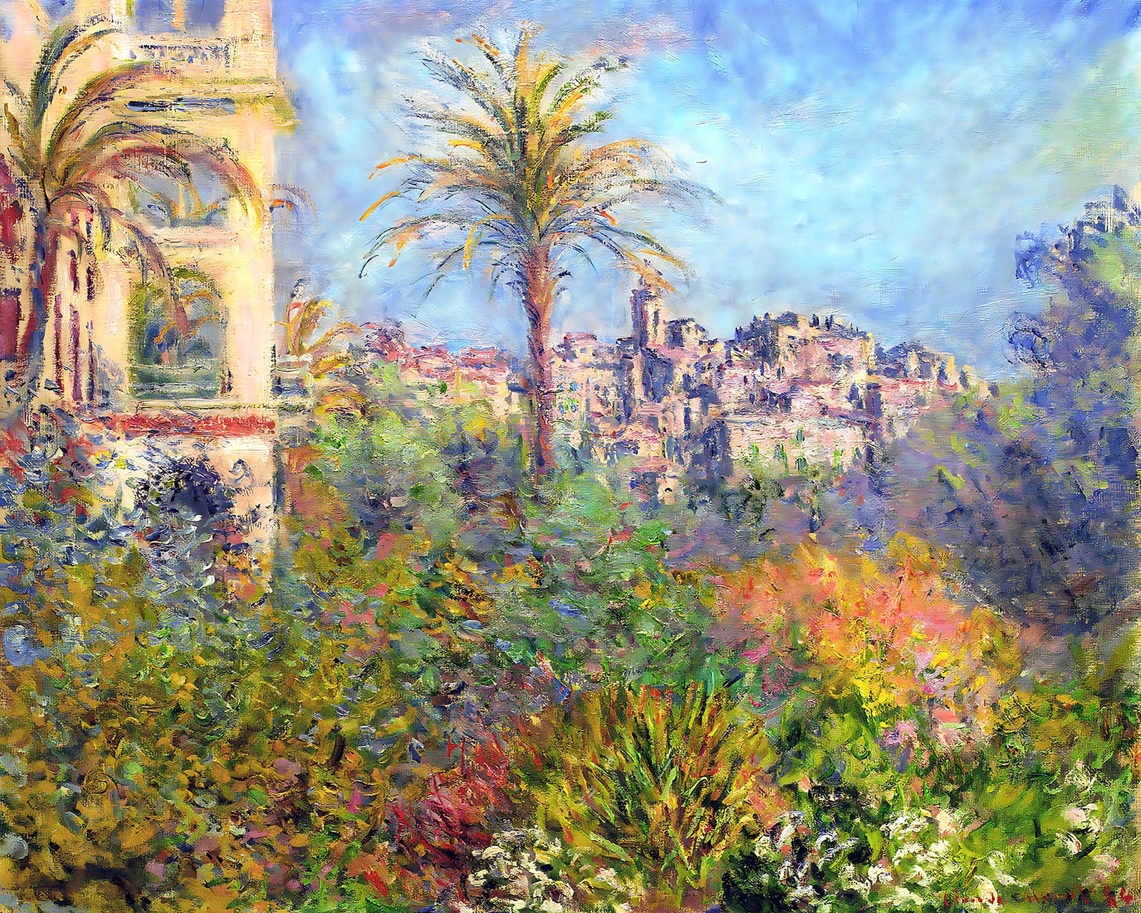 Villas at Bordighera Painting by Claude Monet 8x10" Art Print