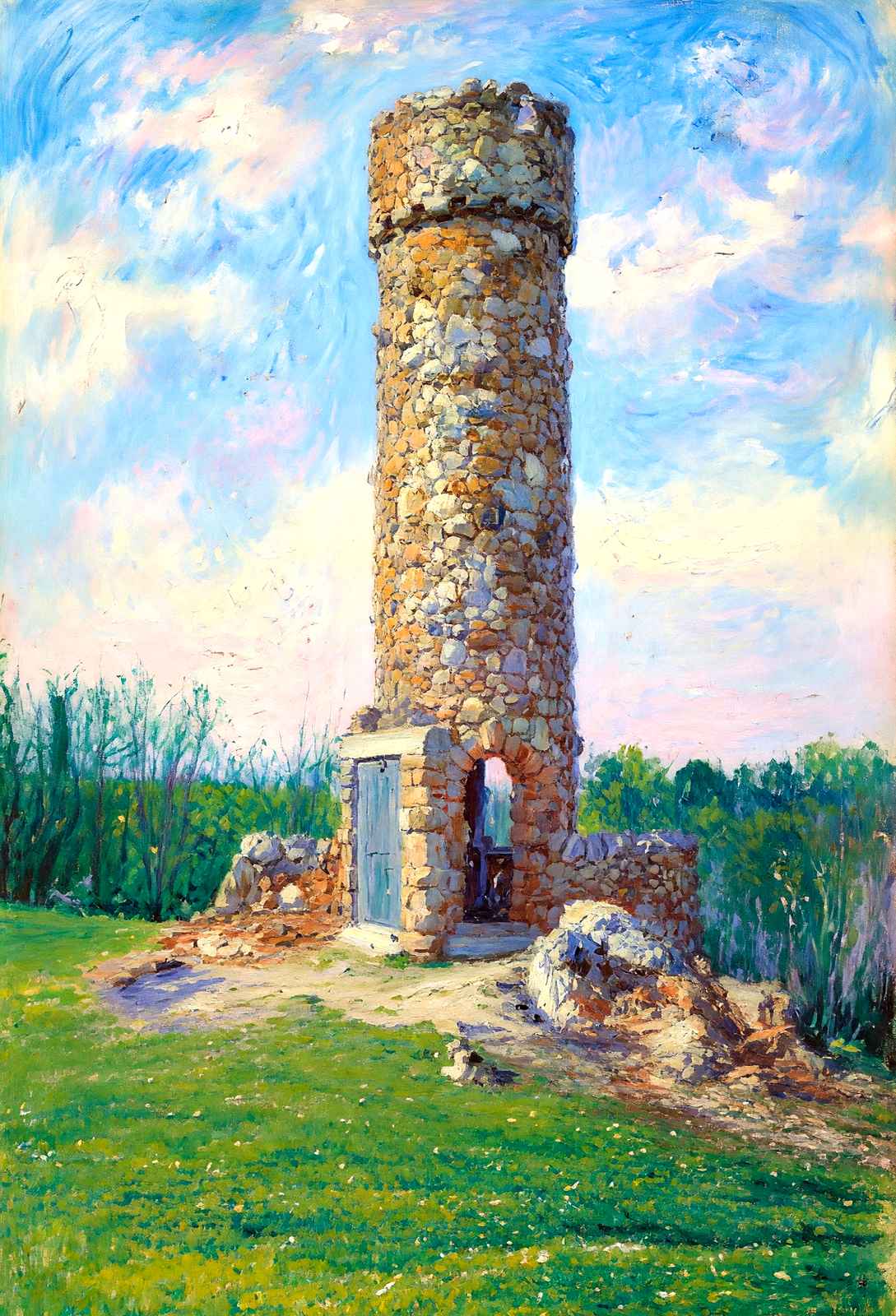 Norumbega Tower, Waltham, Massachusetts in 1907 Art Print (7 Sizes) - Acid Free