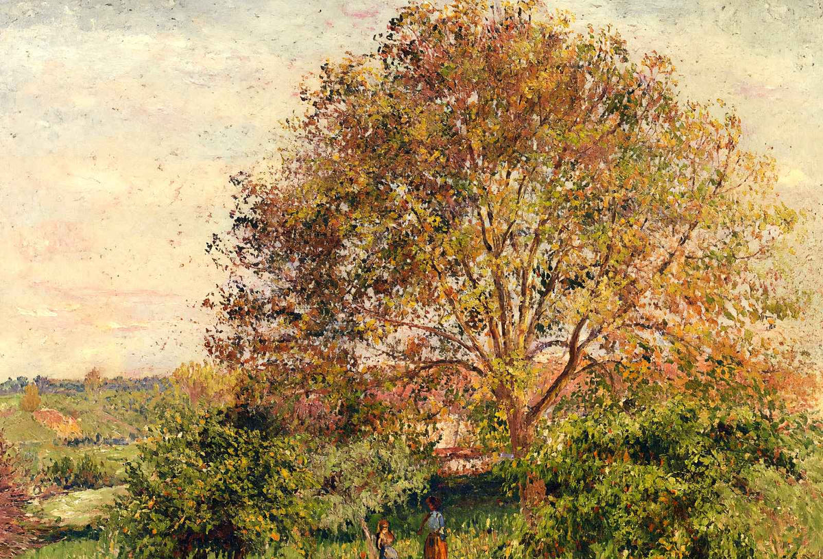 Walnut Tree in Spring Art Print 1894 Painting by Camille Pissarro (6 Sizes)