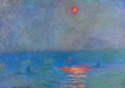 Waterloo Bridge, Sunlight in the Fog Art Print 1903 by Claude Monet (6 Sizes)