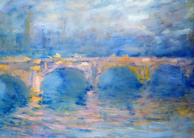 Waterloo Bridge at Sunset, Pink Effect 1903 by Claude Monet Art Print (6 Sizes)
