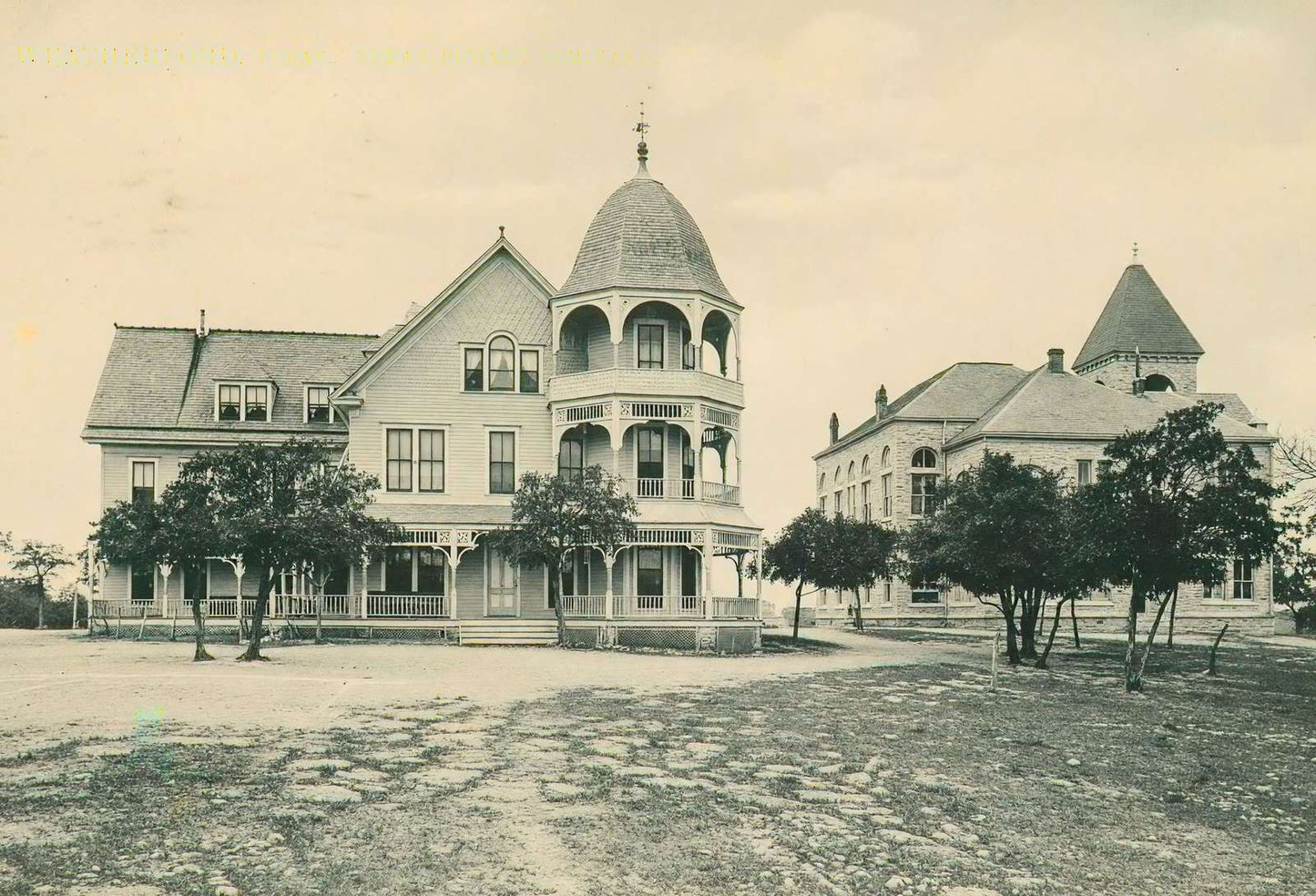 Weatherford Texas Female Seminary in 1910 Vintage Print (7 Sizes) - Enhanced