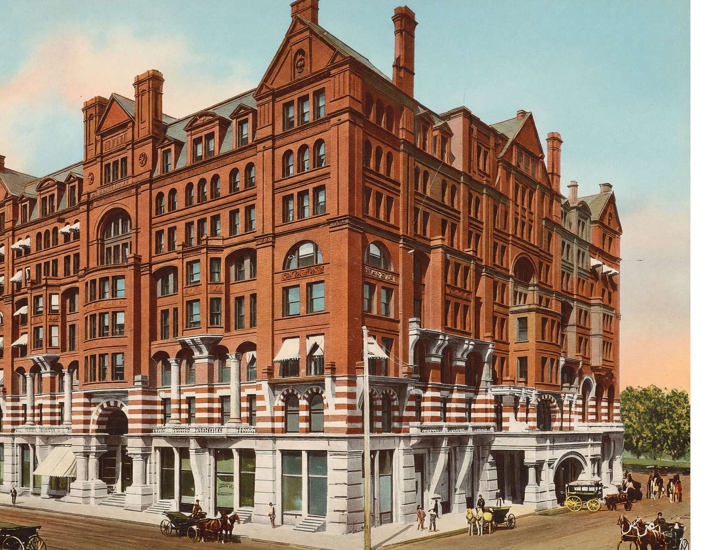 West Hotel Minneapolis in 1906 Vintage Print (7 Sizes) - Premium Print