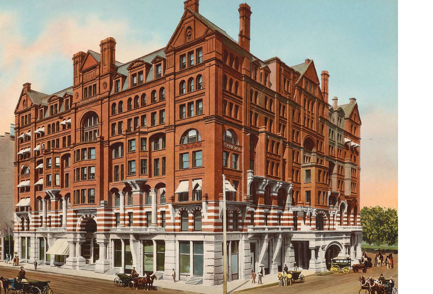 West Hotel Minneapolis in 1906 Vintage Print (7 Sizes) - Premium Print
