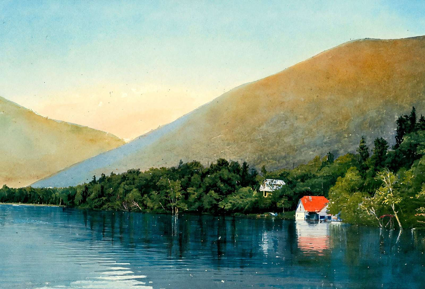 White Mountains Echo Lake and Mount Cannon in 1907 Art Print (7 Sizes)